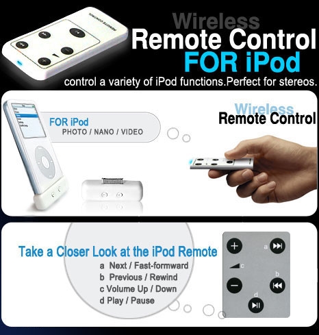 Wireless Remote For iPod